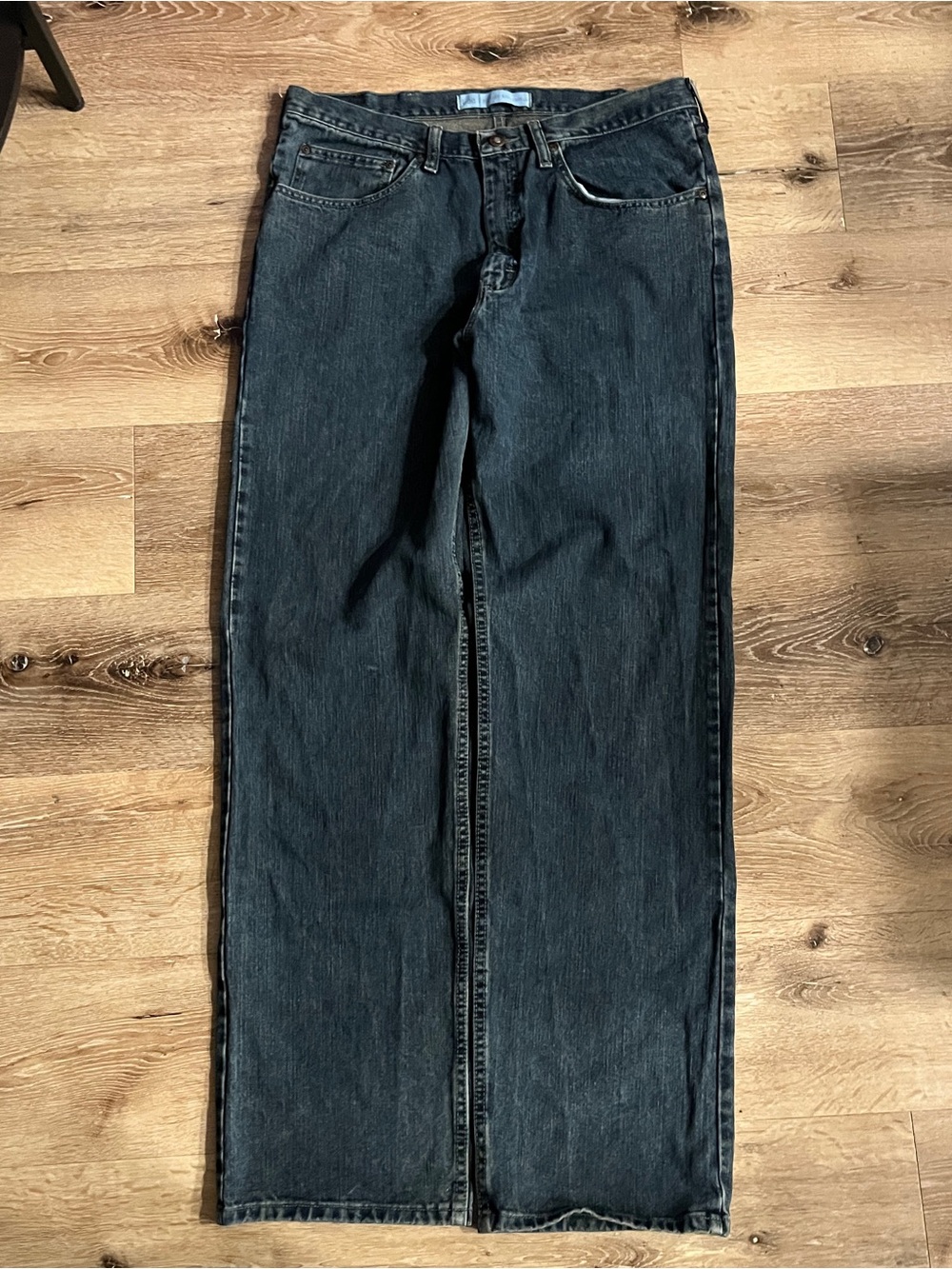 Lee Men's Straight-Leg Jeans in Black-Blue Wash